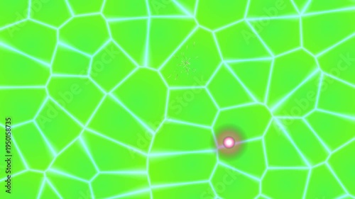 Wallpaper Mural Abstract Green Mosaic Pattern with Subtle Red Glow Effect. Torontodigital.ca