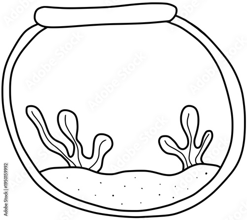 Fish tank illustration 