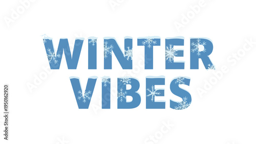 Capturing the serene and enchanting essence of the coldest season through stylish typography and delicate snowflake motifs evoking a cozy frosty