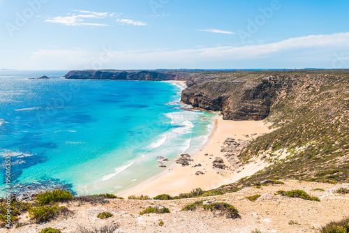 Spencer Gulf bay viewed towards the Great Australian Bight, Yorke Peninsula, South Australia