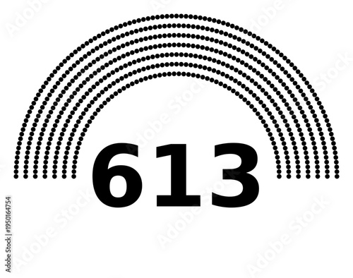 Hemicycle 613 seats - 8 rows