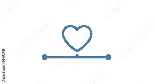 Heart symbol on a line graph.