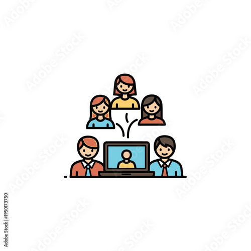 Team Video Call Online Meeting Virtual Conference