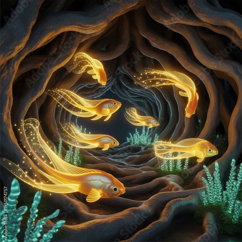 “The Radiant Passage of Dawnfish”


