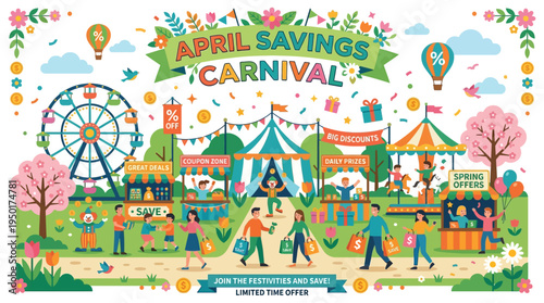 April Savings Carnival Spring Festival Celebration