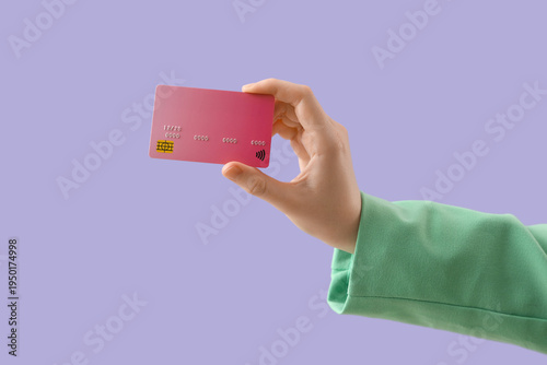 Female hand with credit car...