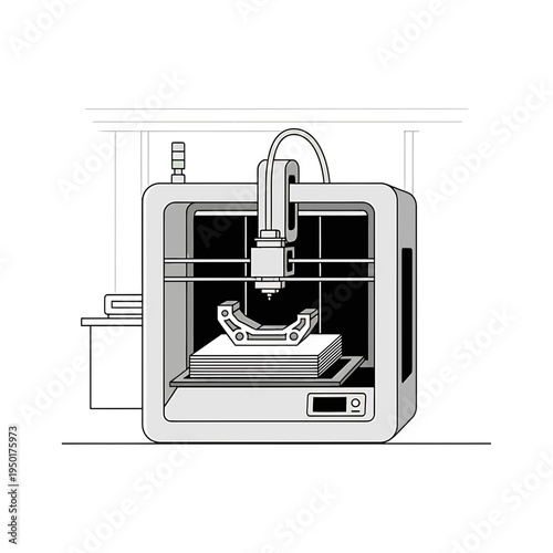 3D Printer Producing a Component