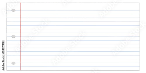 Blank spiral notebook page with lined paper texture