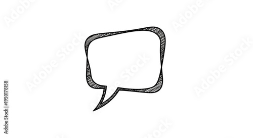 A simple hand-drawn speech bubble icon.