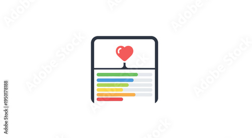 A colorful heart rate graph on a mobile device screen.