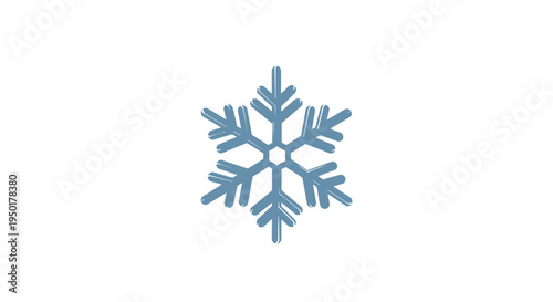 A single blue snowflake on white background.