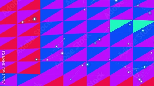 Wallpaper Mural Abstract Geometric Pattern with Connecting Dots and Lines. Torontodigital.ca