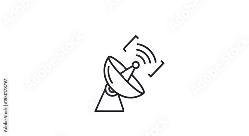 Satellite dish antenna for communication.