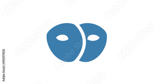 Theatrical masks in blue color.