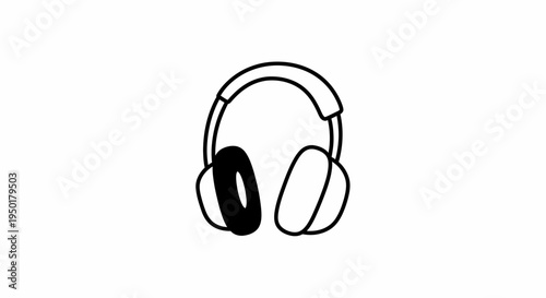 A simple line drawing of headphones.