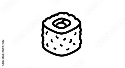 A simple line drawing of sushi.