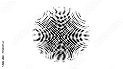 Abstract Halftone Sphere Dot Pattern Background