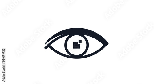 A stylized illustration of a human eye.