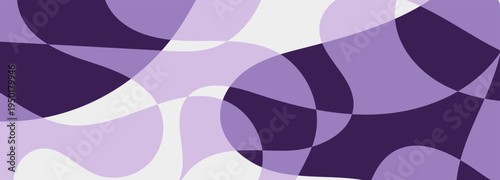 Abstract Purple and White Overlapping Geometric Shapes Background.