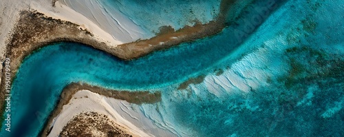 Zanzibar turquoise lagoon aerial wide panorama sharp detail