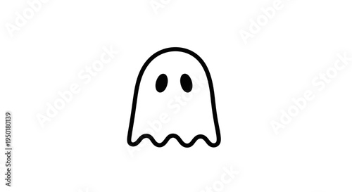 A simple line drawing of a ghost.
