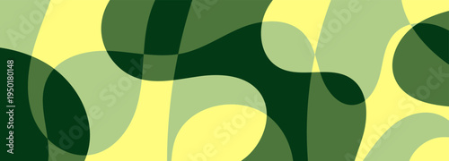 Abstract organic shapes in shades of green and yellow creating a modern artistic pattern.