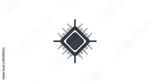 A graphic design element with geometric shapes.