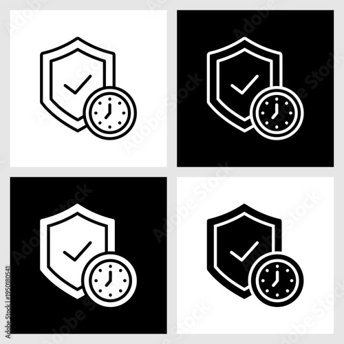 Future Assurance Icon with Black and White Background