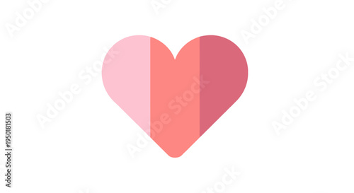 A pink and red heart symbol.