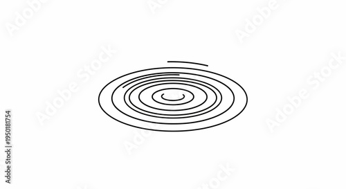 Black and white concentric circle design.