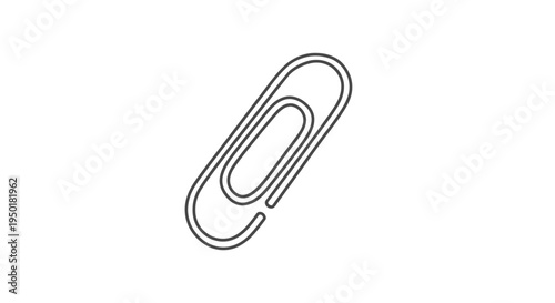 A simple black paperclip on white.
