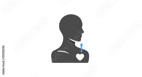 Heartfelt love and care symbol.