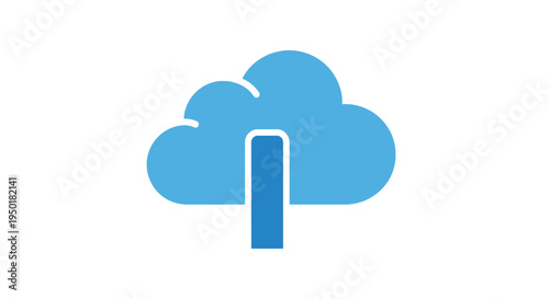 Cloud computing storage technology symbol.