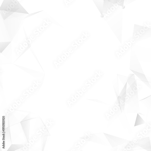 Abstract white gray lowpoly geometric polygon background minimal modern clean corporate template