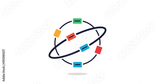 A colorful graphic representation of global connections.