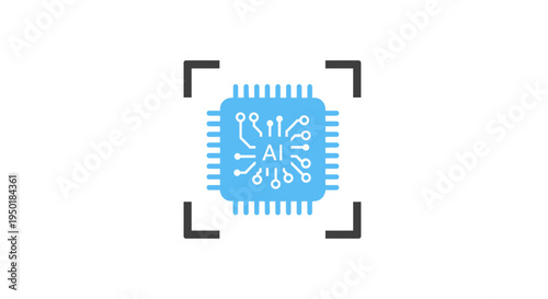 Artificial intelligence technology concept icon.