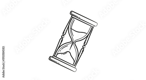 A simple line drawing of an hourglass.