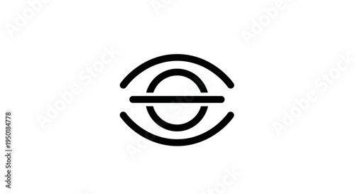 A minimalist eye icon design.