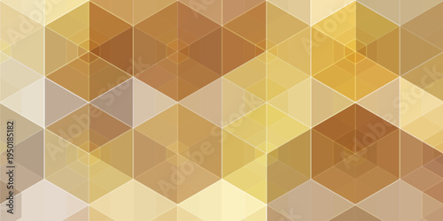 Geometric gold beige isometric cube pattern luxury lattice design elegant modern corporate backdrop minimal decorative banner