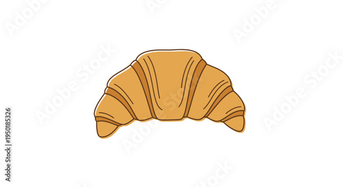 A delicious golden brown croissant pastry.