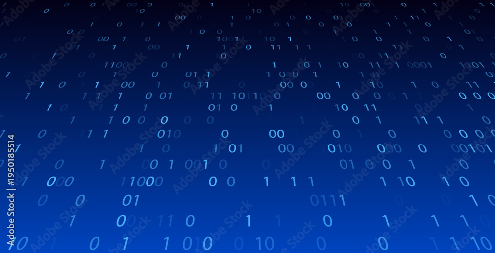Obraz premium Code binary matrix data background. Technology software abstract binary code program blockchain digital