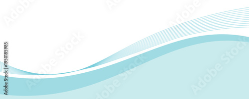 Abstract blue wave background, minimal wave design concept, vector illustration. for banner, banner.