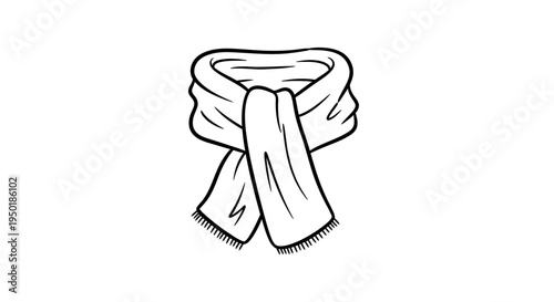 A simple illustration of a neck scarf.