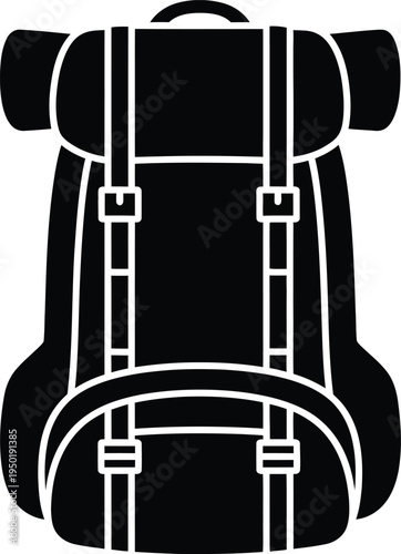 A sturdy hiking backpack with multiple straps and compartments designed for long outdoor journeys