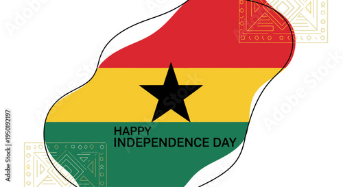 Ghana Flag Independence Day Celebration Symbol.
