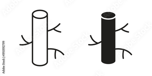 Blood vessel icon symbol vector elements for infographic web. EPS10