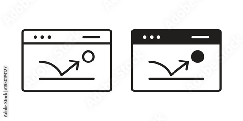 Bounce rate icon symbol vector elements for infographic web. EPS10