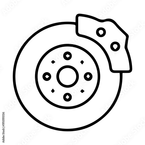 Car Brake Disc Icon