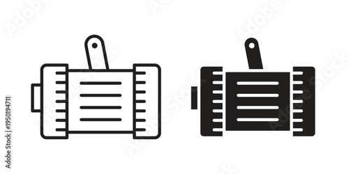 Car alternator icon symbol vector elements for infographic web. EPS10