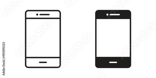 Cell phone icon symbol vector elements for infographic web. EPS10